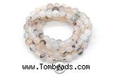 GMN7064 8mm montana agate 108 mala beads wrap bracelet necklaces