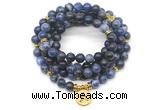GMN7066 8mm sodalite 108 mala beads wrap bracelet necklaces
