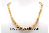 GMN7330 golden tiger eye graduated beaded necklace & bracelet set