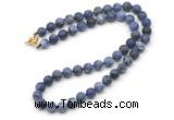 GMN7610 18 - 36 inches 8mm, 10mm matte sodalite beaded necklaces
