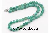 GMN7757 18 - 36 inches 8mm, 10mm round peafowl agate beaded necklaces