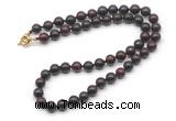 GMN7774 18 - 36 inches 8mm, 10mm round brecciated jasper beaded necklaces