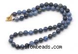 GMN7824 18 - 36 inches 8mm, 10mm round dumortierite beaded necklaces
