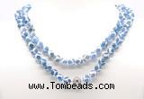 GMN8002 18 - 36 inches 8mm, 10mm blue Tibetan agate 54, 108 beads mala necklaces