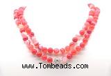 GMN8006 18 - 36 inches 8mm, 10mm red banded agate 54, 108 beads mala necklaces