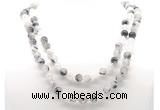 GMN8020 18 - 36 inches 8mm, 10mm black rutilated quartz 54, 108 beads mala necklaces