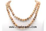 GMN8033 18 - 36 inches 8mm, 10mm picture jasper 54, 108 beads mala necklaces