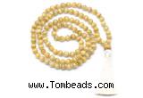 GMN8476 8mm, 10mm grade AA golden tiger eye 27, 54, 108 beads mala necklace with tassel