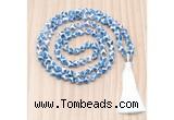 GMN8835 Hand-Knotted 8mm, 10mm Tibetan Agate 108 Beads Mala Necklace