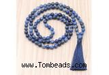GMN8842 Hand-Knotted 8mm, 10mm Sodalite 108 Beads Mala Necklace