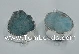 NGC07 20*30mm - 25*35mm freeform druzy agate connectors