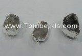 NGC102 18*25mm - 25*35mm freeform druzy agate connectors wholesale