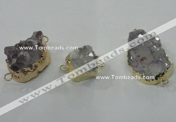 NGC103 18*25mm - 25*35mm freeform druzy agate connectors wholesale