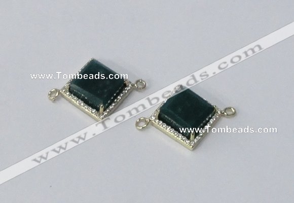 NGC1033 12*12mm diamond agate gemstone connectors wholesale