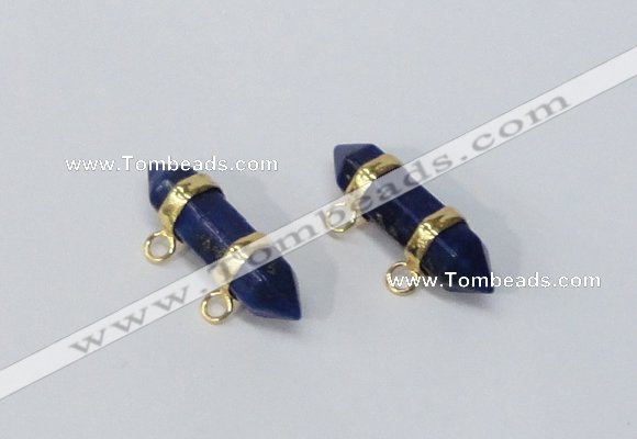 NGC1039 7*30mm – 8*32mm sticks lapis lazuli gemstone connectors