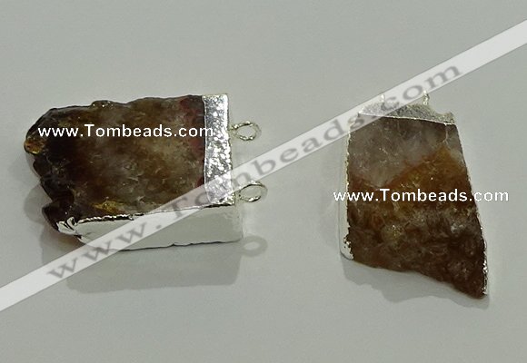 NGC1044 15*25mm – 25*30mm freeform citrine connectors wholesale