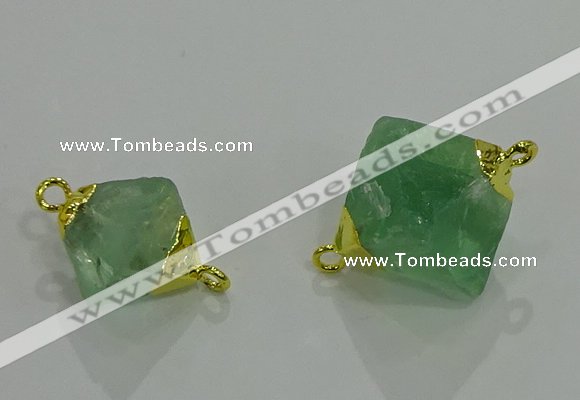 NGC1049 10*14mm – 15*20mm freeform fluorite connectors wholesale