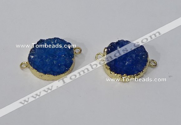 NGC1063 20*22mm freeform druzy agate connectors wholesale