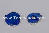 NGC1081 15*20mm - 30*35mm freeform druzy agate connectors wholesale