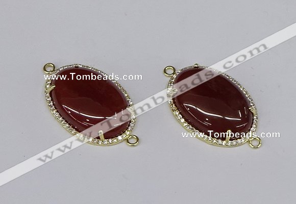 NGC1204 22*30mm oval agate gemstone connectors wholesale