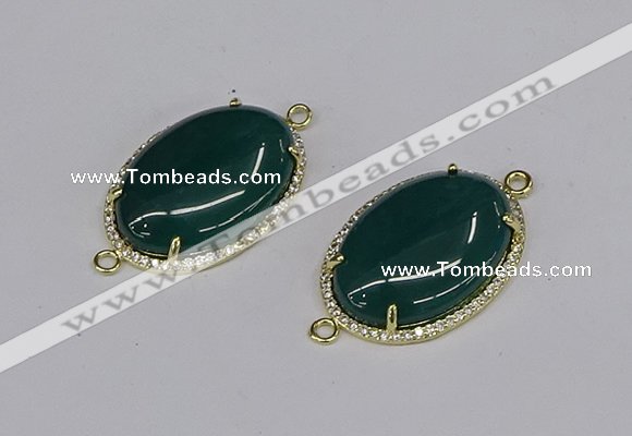 NGC1206 22*30mm oval agate gemstone connectors wholesale