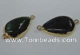 NGC123 18*25mm - 22*30mm flat teardrop labradorite connectors