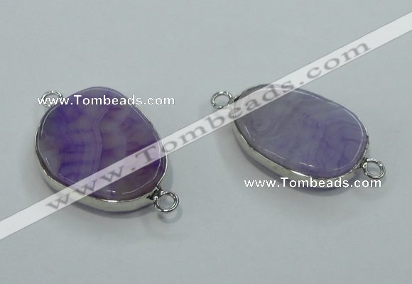 NGC127 13*18mm - 15*20mm freeform agate connectors wholesale