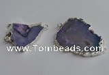 NGC1291 25*35mm - 35*45mm freeform druzy agate connectors