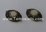 NGC1334 25*35mm oval druzy agate gemstone connectors