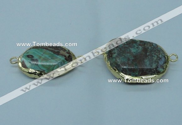 NGC134 20*30mm - 30*35mm freeform ocean agate connectors