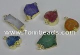 NGC1370 12*16mm - 18*25mm druzy agate connectors wholesale