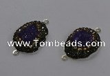 NGC1376 18*25mm freeform druzy agate gemstone connectors