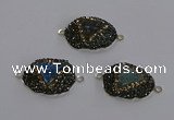 NGC1398 18*25mm freeform druzy agate connectors wholesale