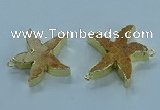 NGC1445 28mm - 30mm starfish fossil coral connectors wholesale