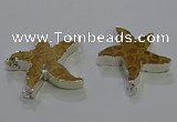 NGC1456 28mm - 30mm starfish fossil coral connectors wholesale