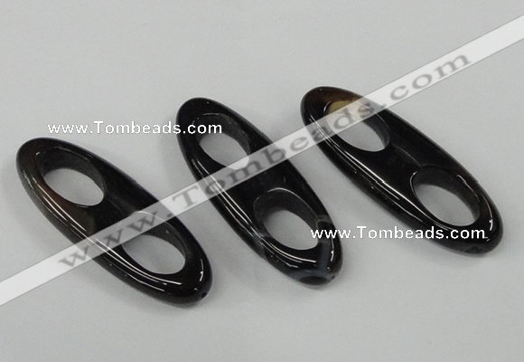 NGC148 17*27mm oval agate gemstone connectors wholesale