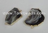 NGC151 25*40mm - 35*50mm freeform botswana agate connectors