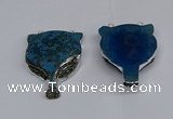 NGC1704 40*55mm - 45*60mm Fox-head agate gemstone connectors