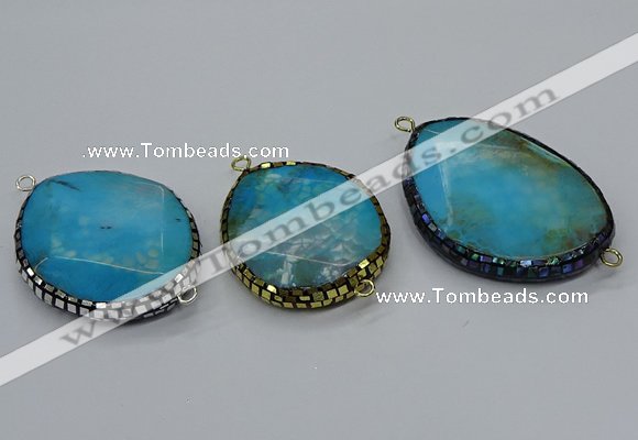 NGC1741 35*45mm - 40*50mm freeform agate gemstone connectors