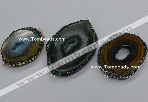 NGC1745 35*45mm - 45*60mm freeform opal gemstone connectors