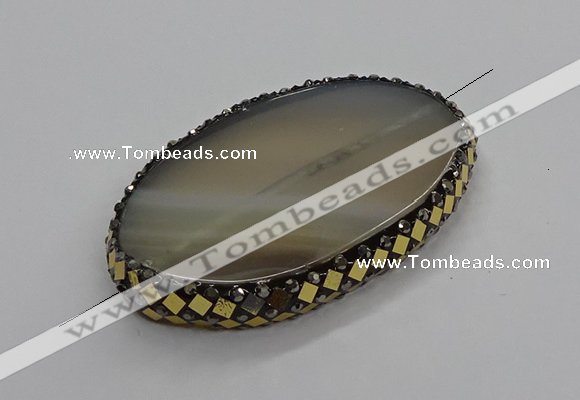 NGC1771 35*55mm - 40*60mm oval agate connectors wholesale