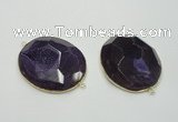 NGC181 35*45mm - 40*50mm freeform druzy agate connectors