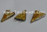 NGC1833 30*35mm - 30*40mm triangle agate connectors wholesale