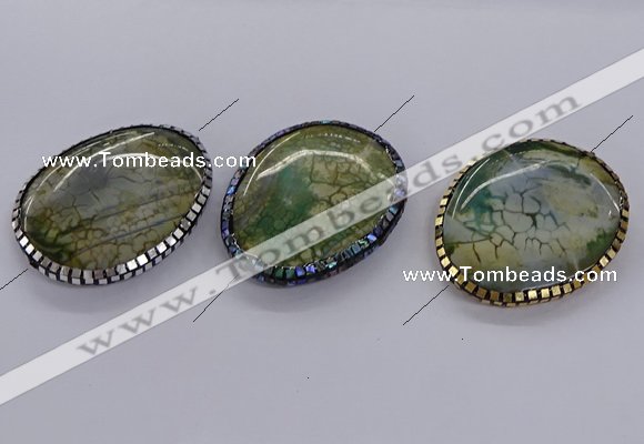 NGC1893 40*50mm - 45*55mm freeform agate gemstone connectors