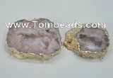 NGC202 50*60mm - 55*75mm freeform druzy agate connectors