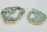 NGC204 50*60mm - 55*75mm freeform druzy agate connectors