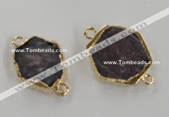 NGC222 20*22mm - 25*28mm freeform tourmaline gemstone connectors