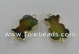 NGC241 20*30mm agate gemstone connectors wholesale