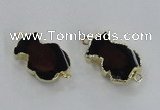 NGC242 20*30mm agate gemstone connectors wholesale