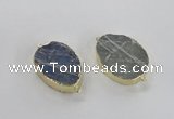 NGC314 18*25mm - 25*30mm freeform labradorite gemstone connectors